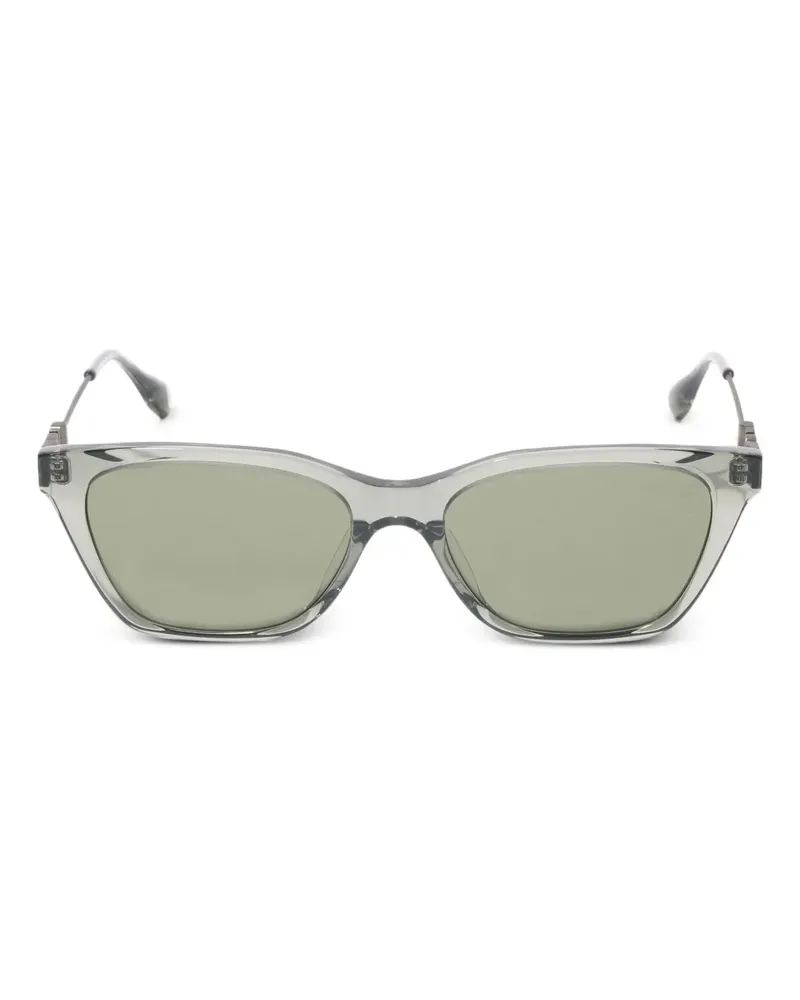 BAPE Eckige Sonnenbrille mit Logo-Schild - Grün Grün