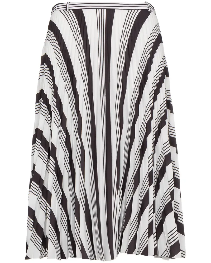 Balenciaga Midirock mit Falten - Weiß Weiß