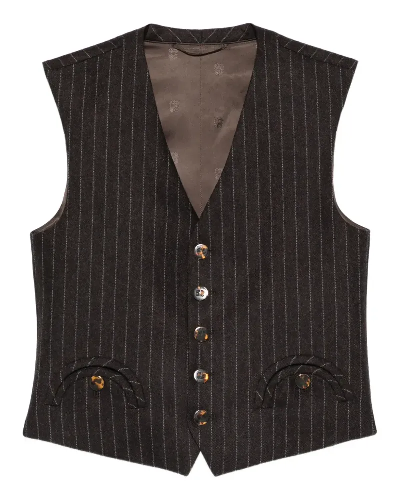 Blazé Milano Weste mit Nadelstreifen - Braun Braun