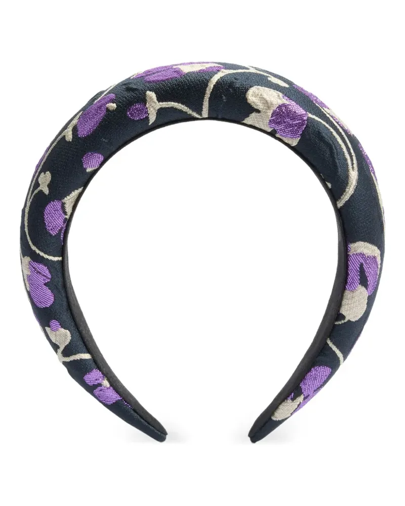 La DoubleJ Medici Haarreif aus Blumenjacquard - Schwarz Schwarz