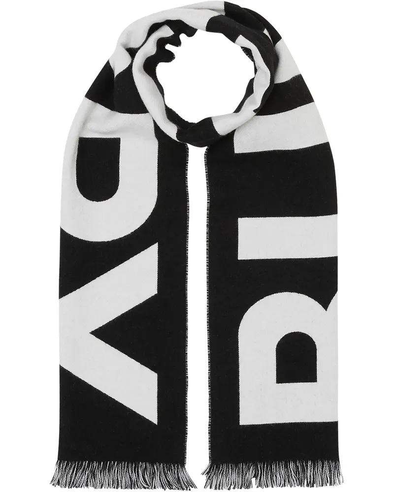 Burberry Schal mit Logo - Schwarz Schwarz