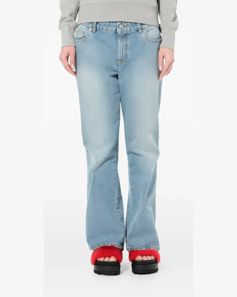 Alexander McQueen Cropped-Jeans mit ausgestelltem Bein - Blau Blau