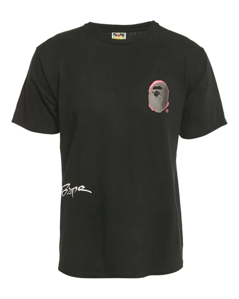 BAPE T-Shirt mit grafischem Print - Schwarz Schwarz