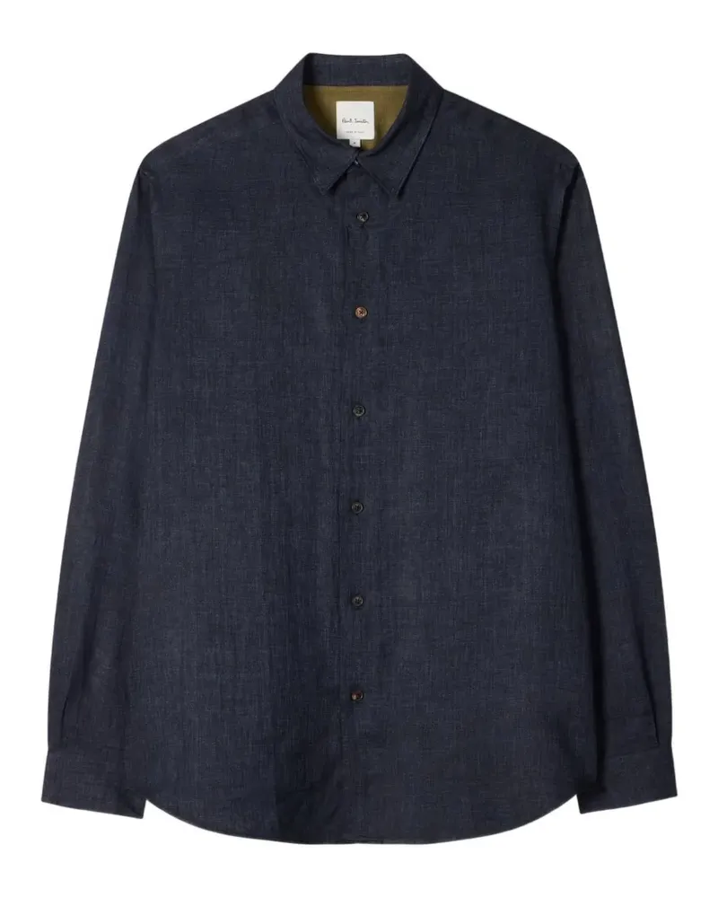 Paul Smith Leinenhemd mit Puffärmeln - Blau Blau