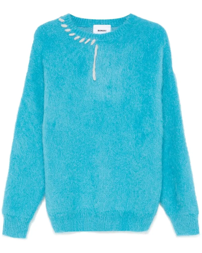 BONSAI Pullover mit Ziernähten - Blau Blau