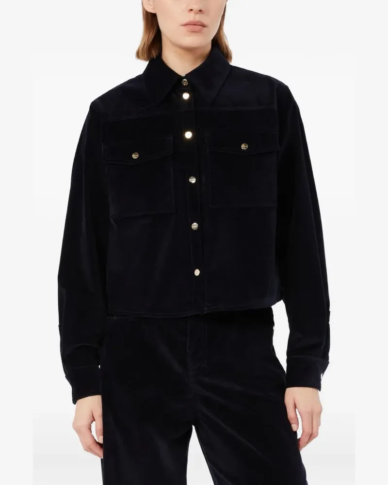 Max Mara Cordjacke mit Brusttaschen - Blau Blau