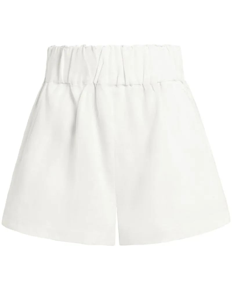 BONDI BORN Universal Leinenshorts - Weiß Weiß