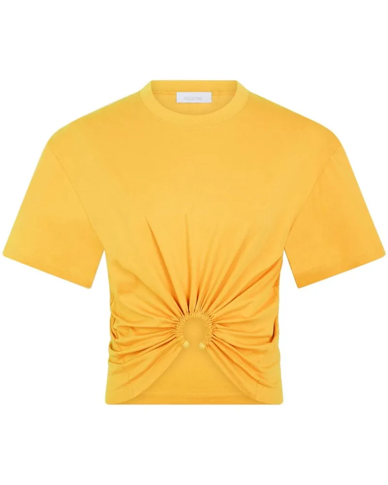 Paco Rabanne Cropped-T-Shirt - Gelb Gelb