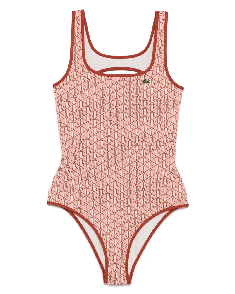 Lacoste Badeanzug mit Print - Braun Braun
