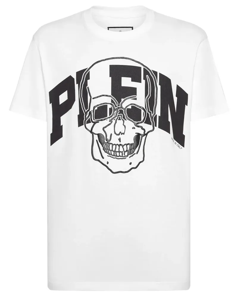 Philipp Plein T-Shirt mit Totenkopf-Print - Weiß Weiß