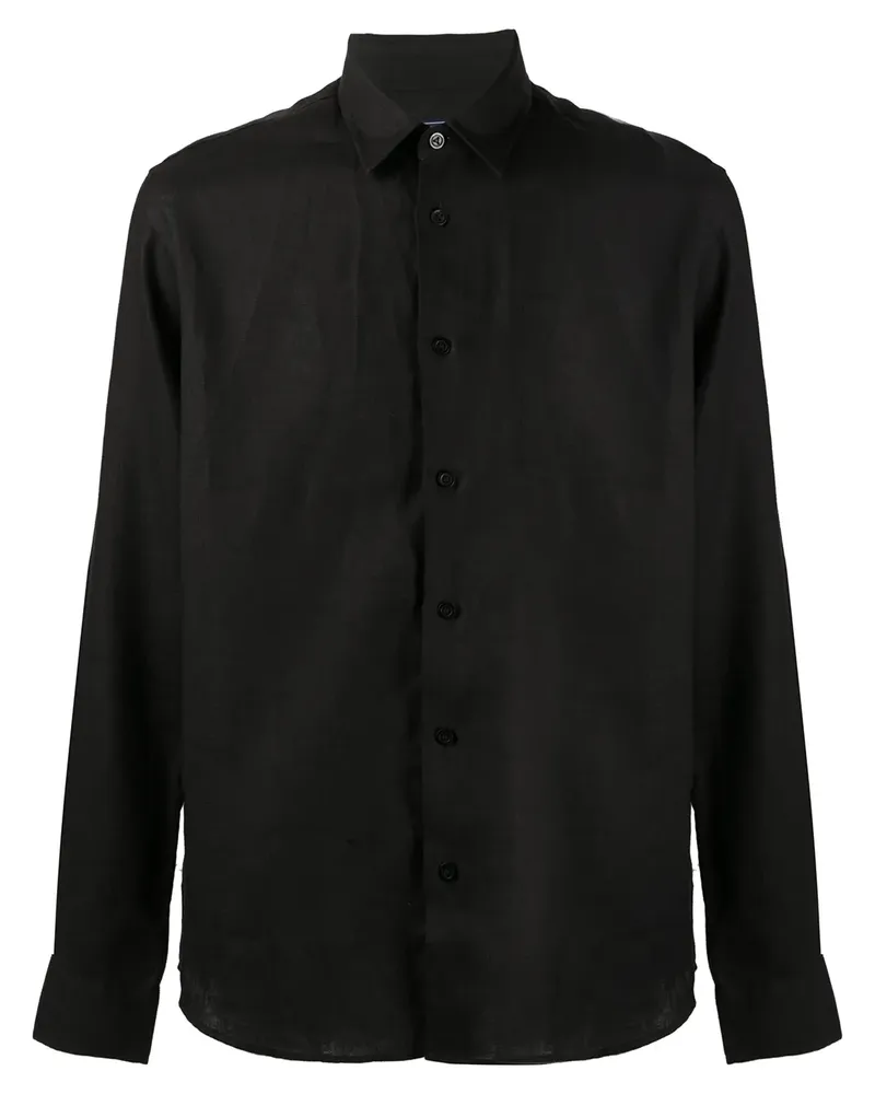 Vilebrequin Klassisches Leinenhemd - Schwarz Schwarz