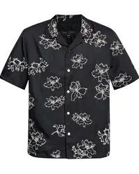 Rag & Bone Avery Resort Hemd mit Blumen-Print Schwarz