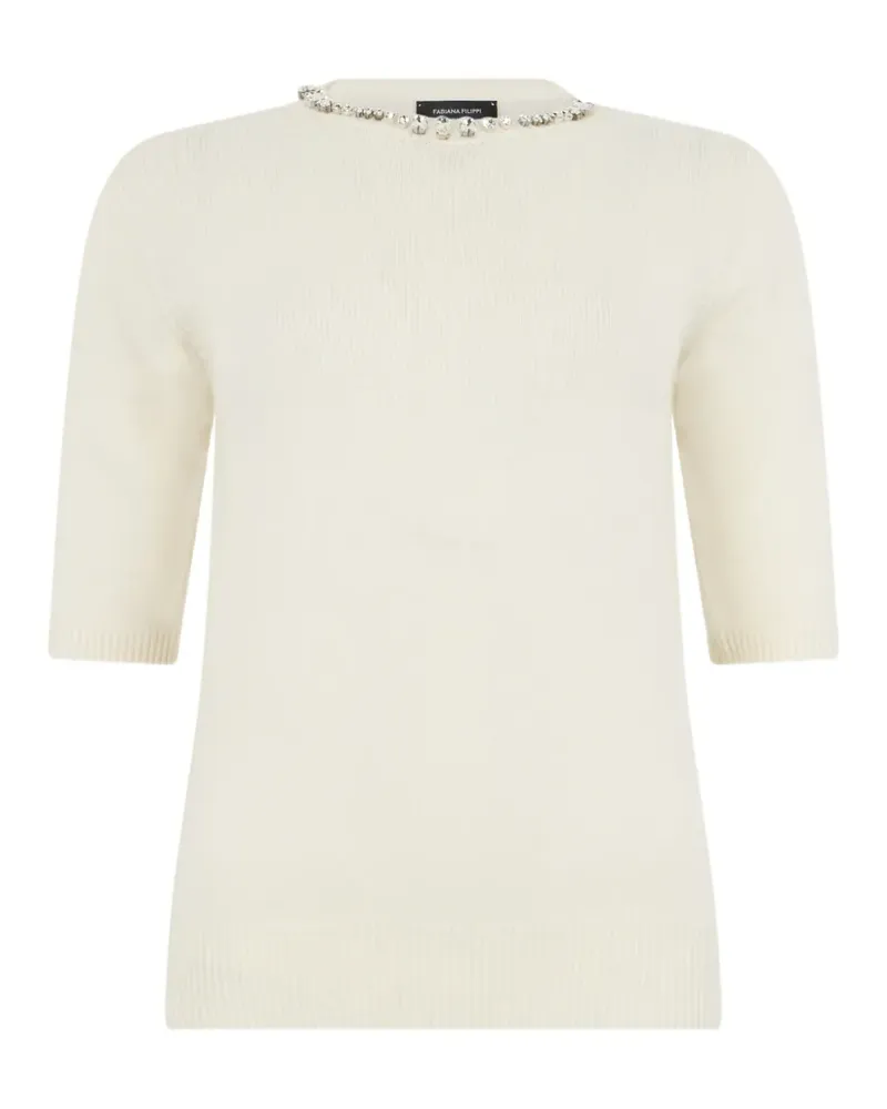 Fabiana Filippi Pullover mit Kristallen - Nude Nude
