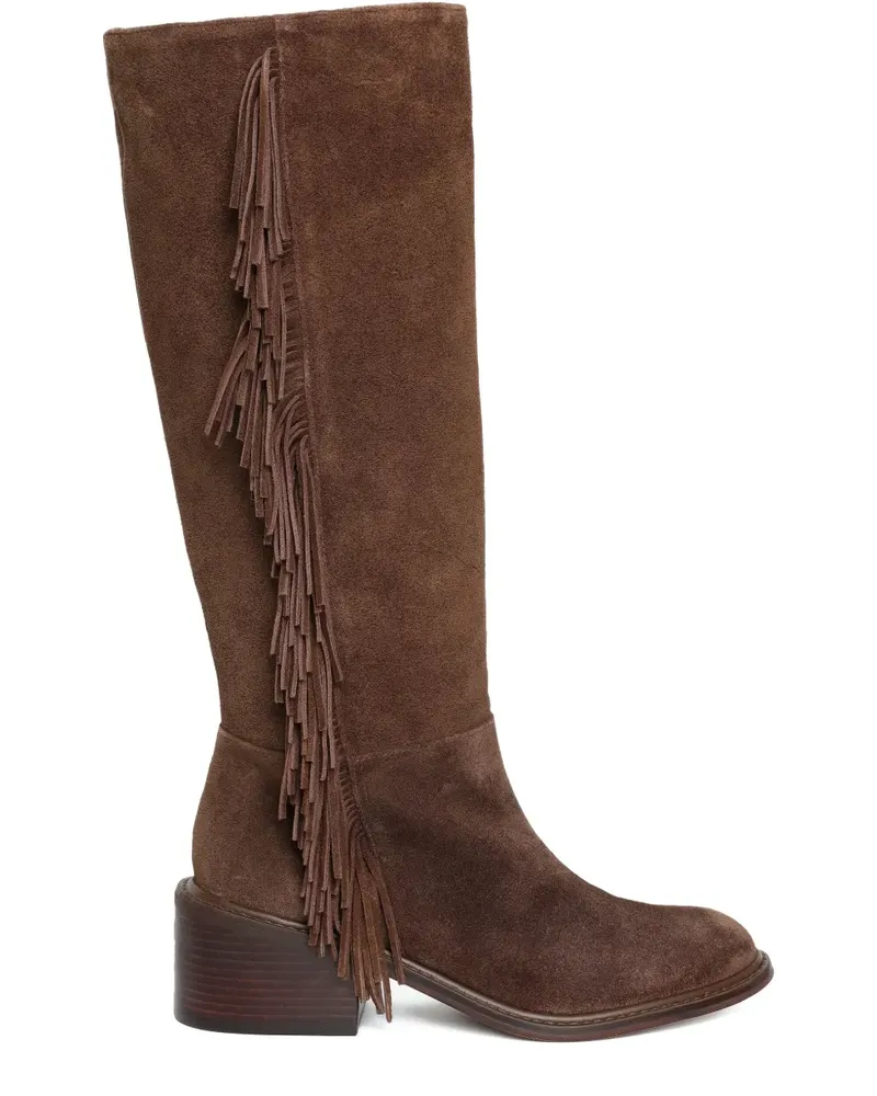 Sarah Chofakian Stiefel mit Fransen - Braun Braun