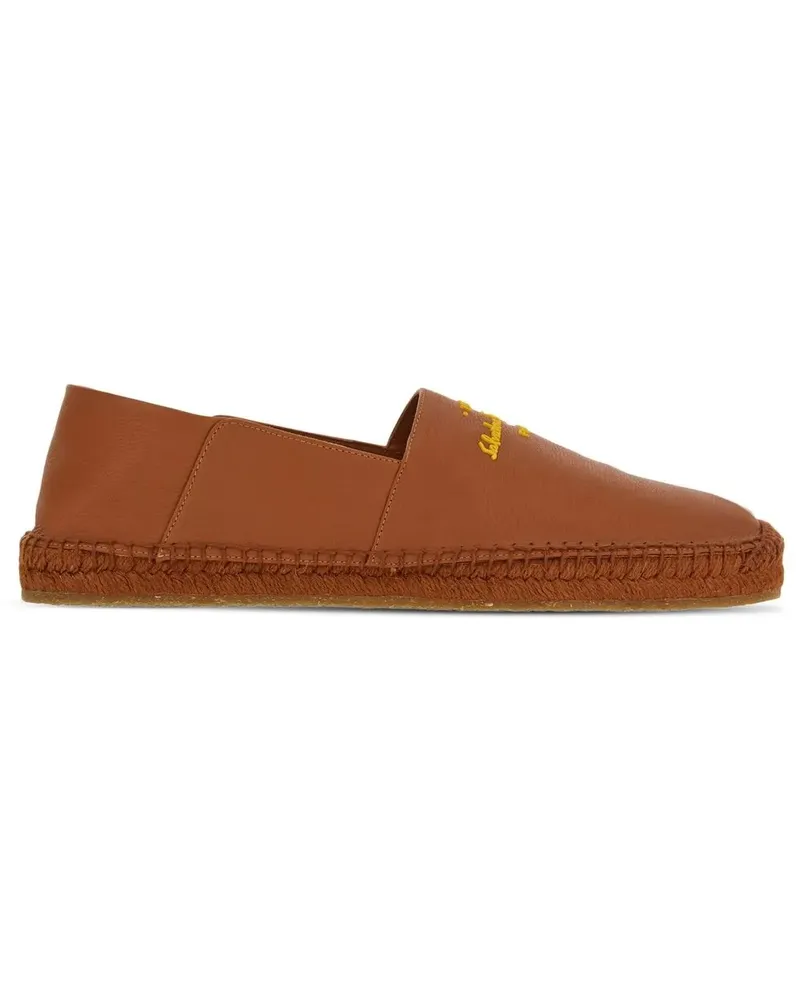 Ferragamo Espadrilles mit Logo-Print - Braun Braun