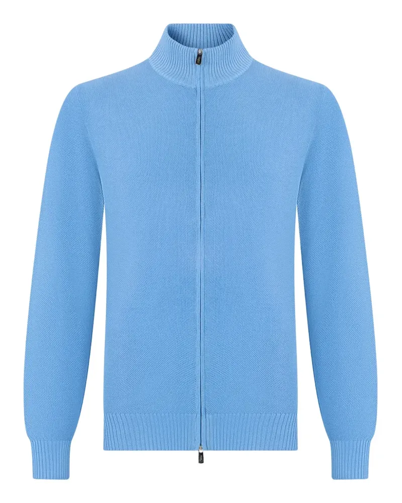 Fedeli zip-up high-neck cardigan - Blau Blau