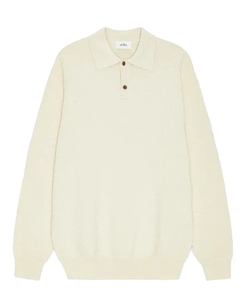 LES DEUX textured-knit polo shirt - Weiß Weiß