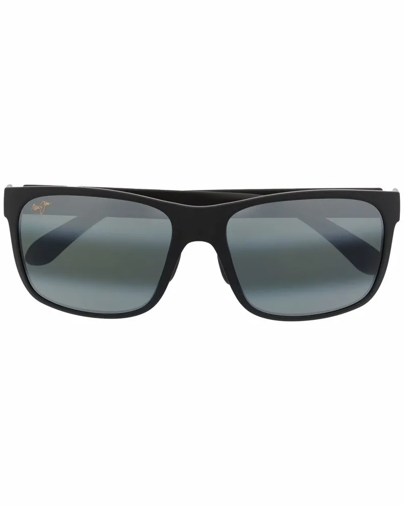 Maui Jim Sonnenbrille mit eckigem Gestell - Schwarz Schwarz