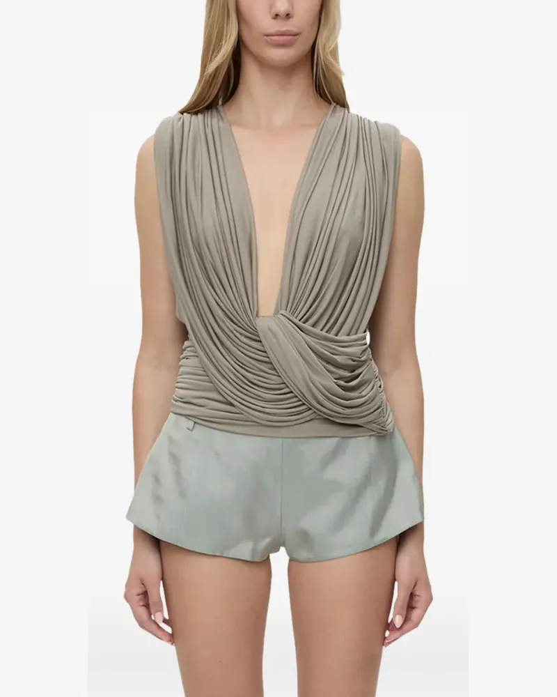 Christopher Esber Drapiertes Ripple Oberteil - Grau Grau