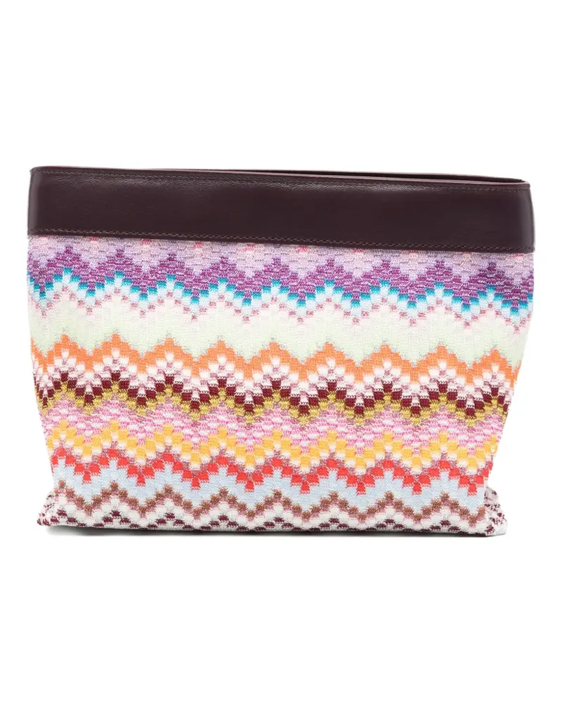Missoni large Raschel zig zag clutch bag - Violett Violett