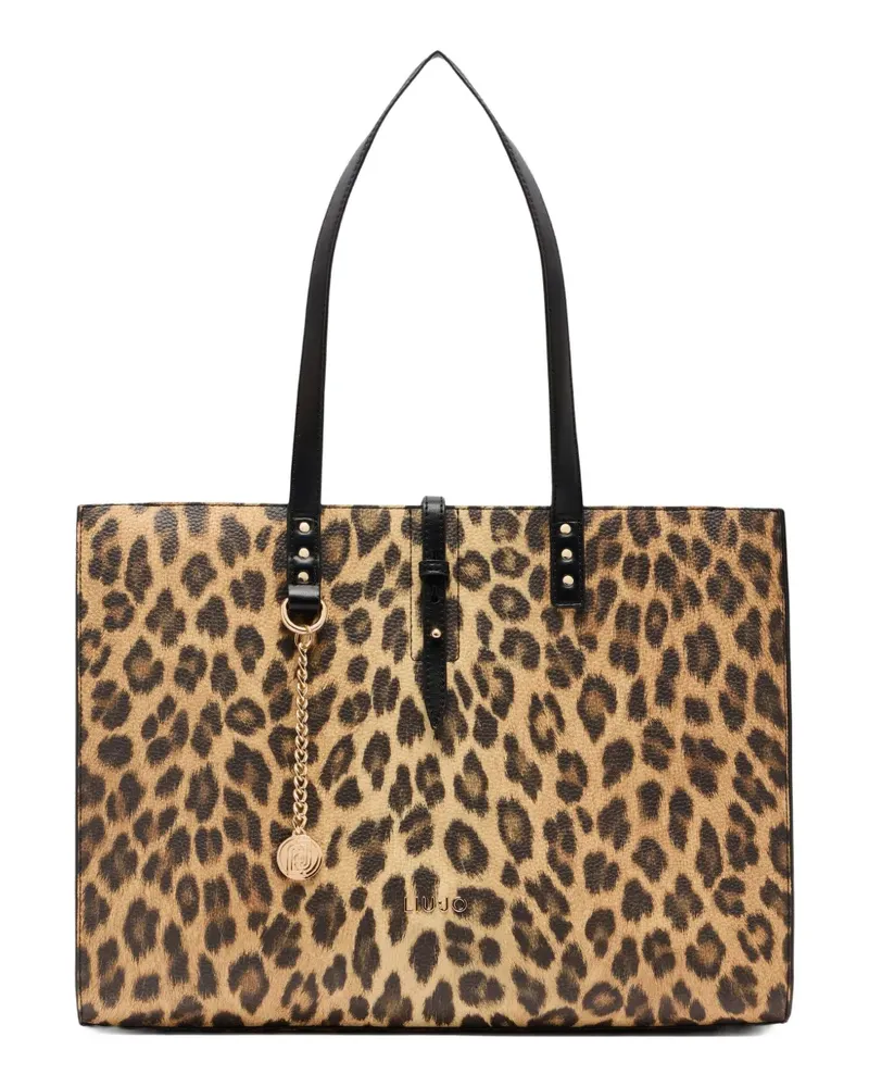 Liu Jo Großer Tote Bag mit Animal-Print - Nude Nude