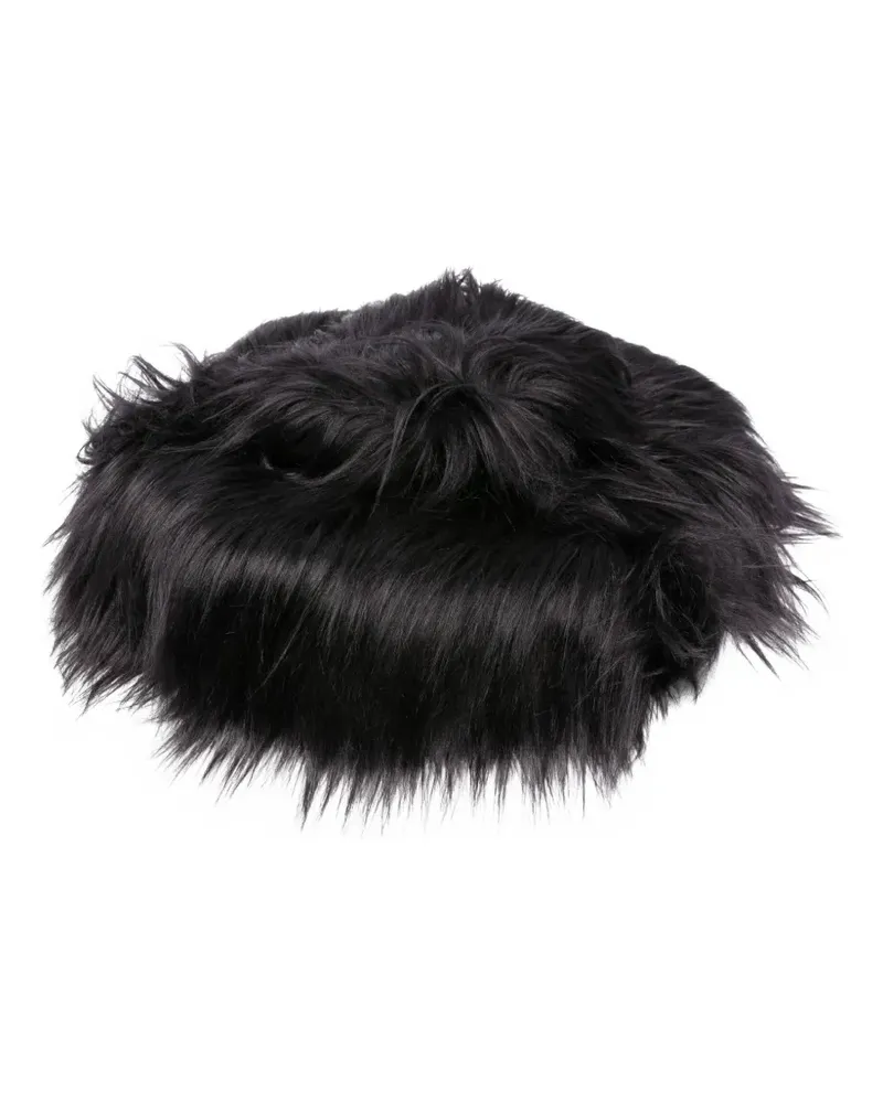 RUSLAN BAGINSKIY Mütze aus Faux Fur - Schwarz Schwarz