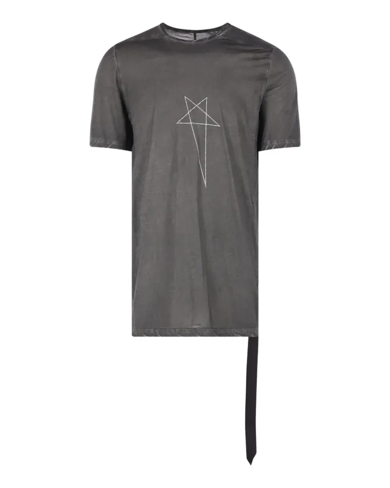 DRKSHDW by Rick Owens Level T-Shirt mit Zierband - Grau Grau