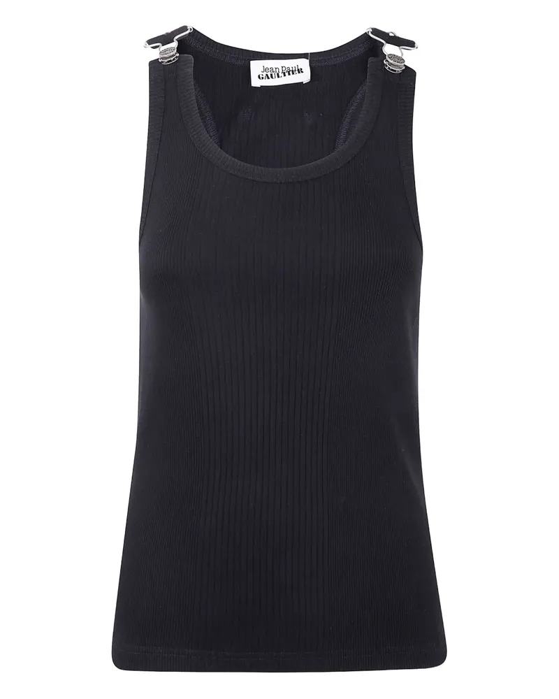 Jean Paul Gaultier Schnallenoberteil mit Logo-Gravur - Schwarz Schwarz
