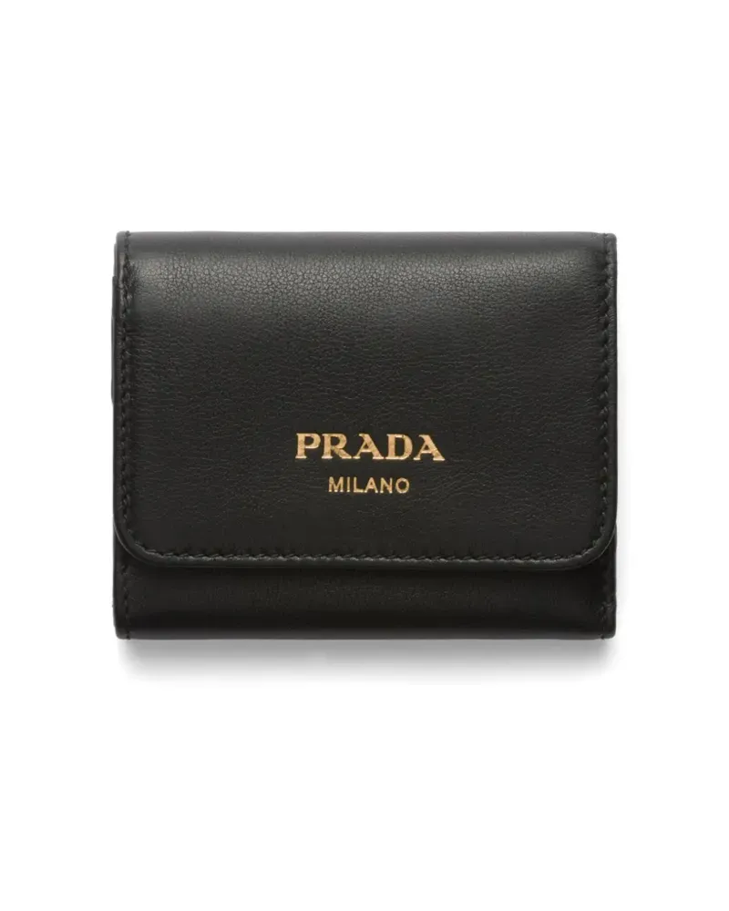 Prada Kleines Portemonnaie aus Saffiano-Leder - Schwarz Schwarz