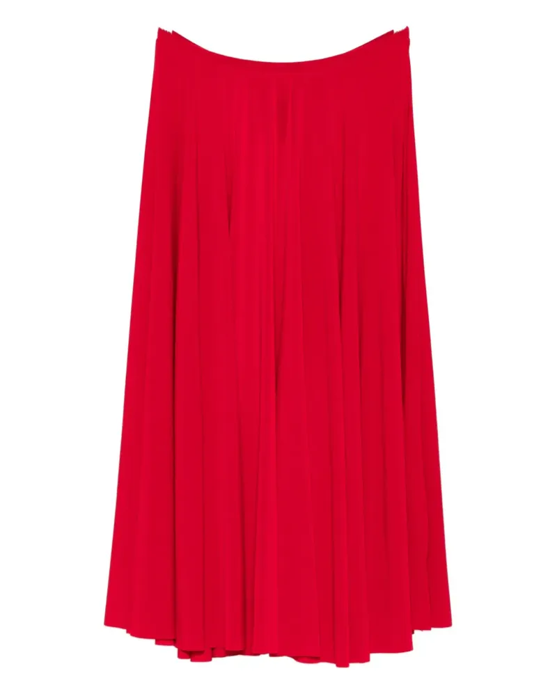 Norma Kamali pleated midi skirt - Rot Rot