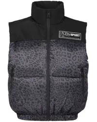 Philipp Plein Weste mit Leoparden-Print Schwarz