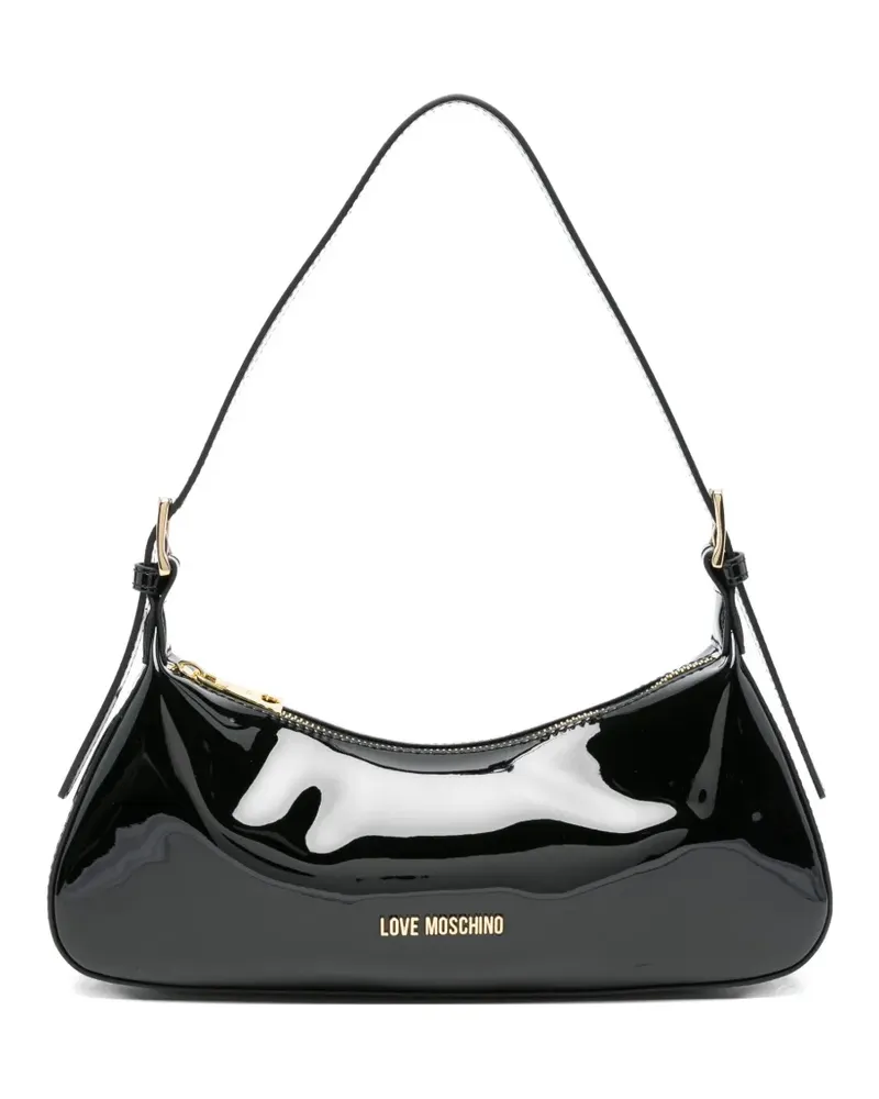 Moschino logo-detail shoulder bag - Schwarz Schwarz