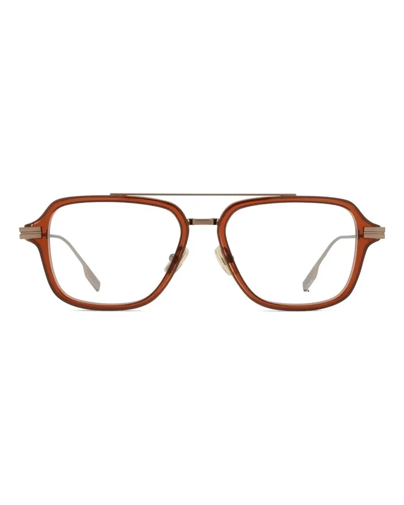 Ermenegildo Zegna Pilotenbrille mit Doppelsteg - Braun Braun