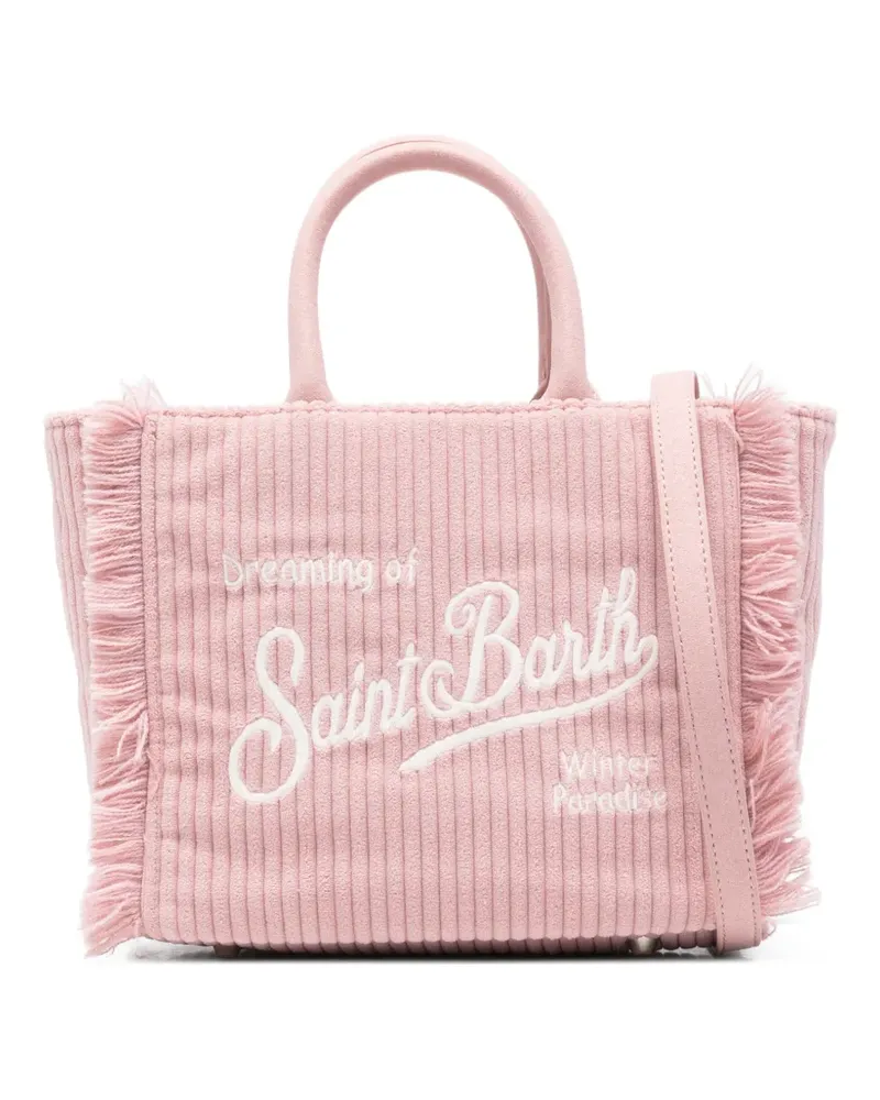 MC2 Saint Barth Kleine Vanity Tote Bag mit Fransen - Rosa Rosa