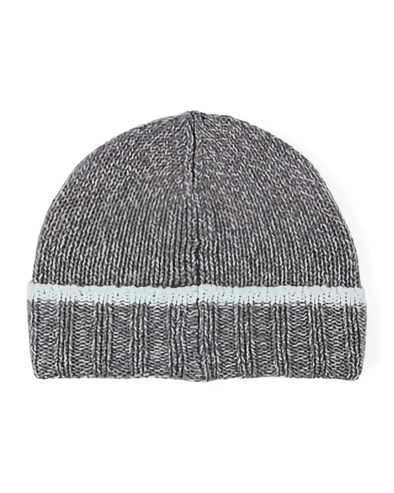 Paul & Shark Beanie mit Streifendetail - Grau Grau