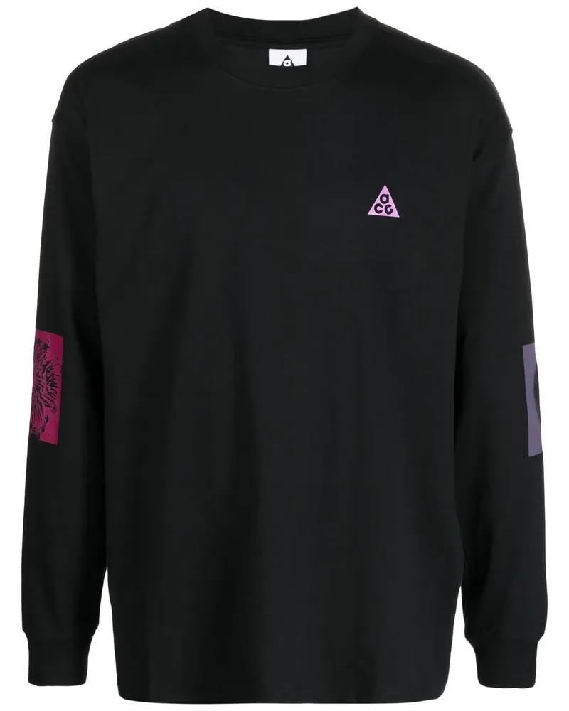 Nike Pullover mit Logo-Print - Schwarz Schwarz