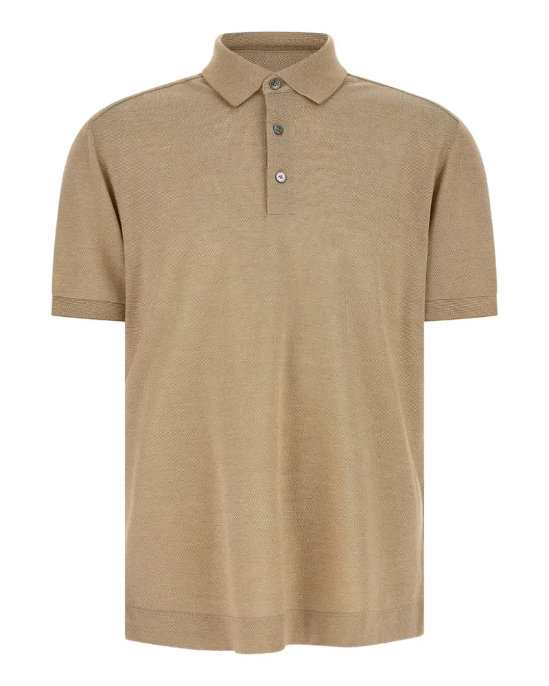 Ermenegildo Zegna piqué short-sleeve polo shirt - Nude Nude