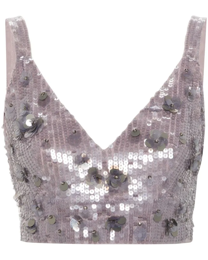 P.A.R.O.S.H. P.A.R.O H. Oberteil mit Pailletten - Grau Grau