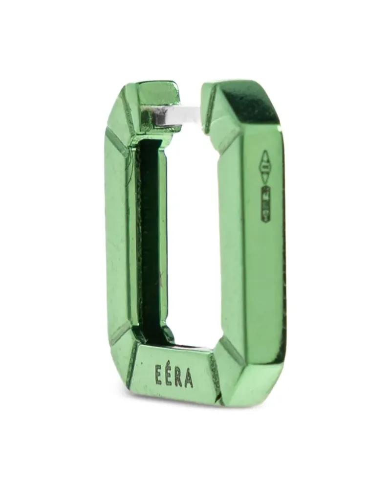 EÉRA Einzelner 18kt Candy Weißgoldohrring - Grün Grün