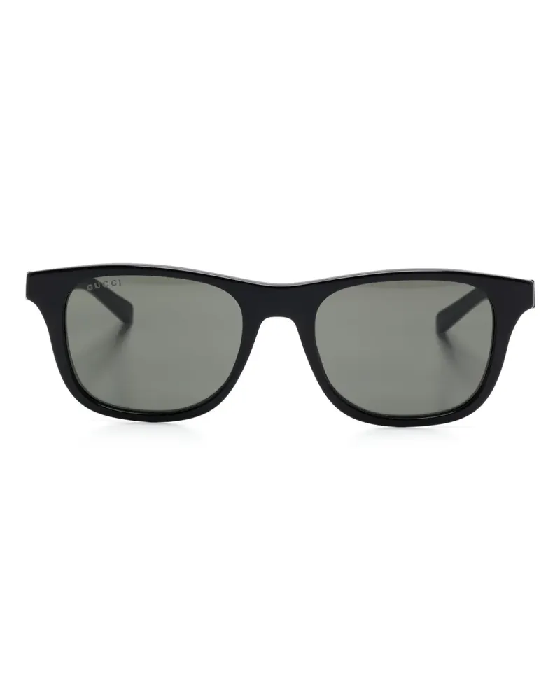 Gucci Sonnenbrille mit eckigem Gestell - Schwarz Schwarz