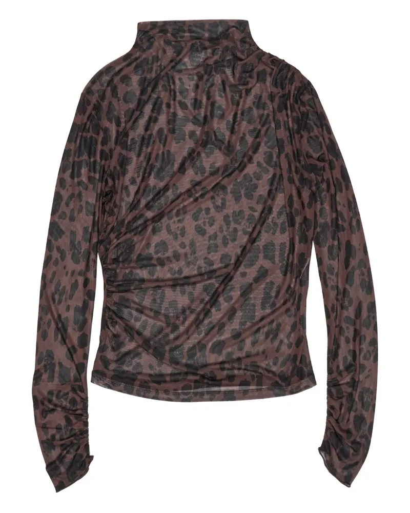 BIMBA Y LOLA Bluse mit Leoparden-Print - Braun Braun