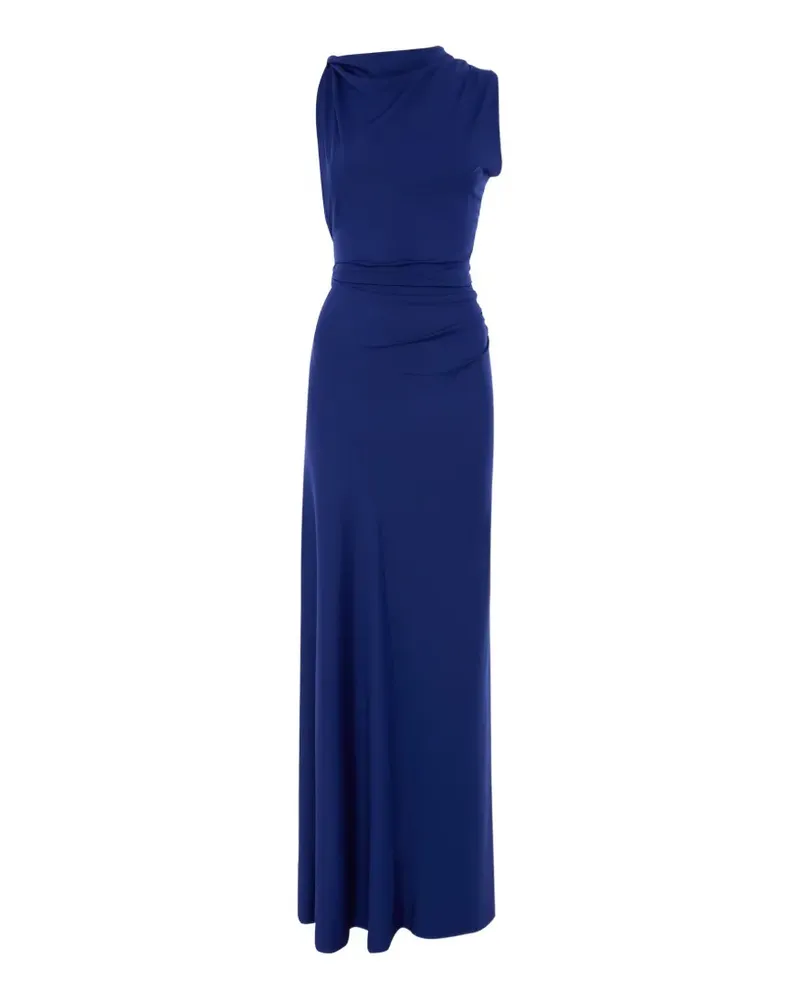 Victoria Beckham sleeveless draped maxi dress - Blau Blau