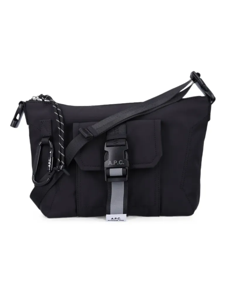 A.P.C. buckle-fastening shoulder bag - Schwarz Schwarz