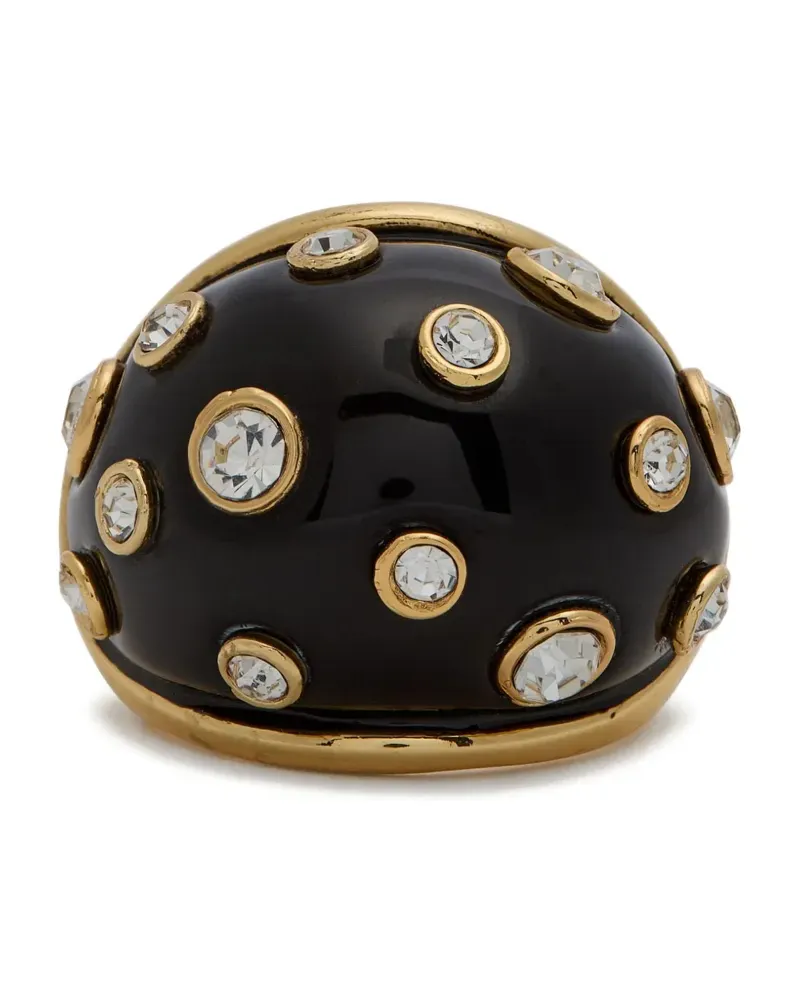 Kenneth Jay Lane crystal-embellished ring - Schwarz Schwarz
