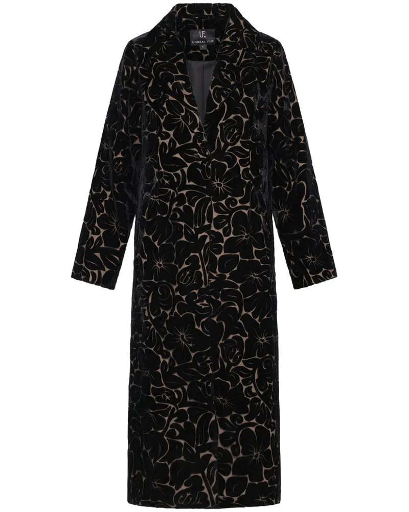UNREAL FUR Romantique Mantel - Schwarz Schwarz