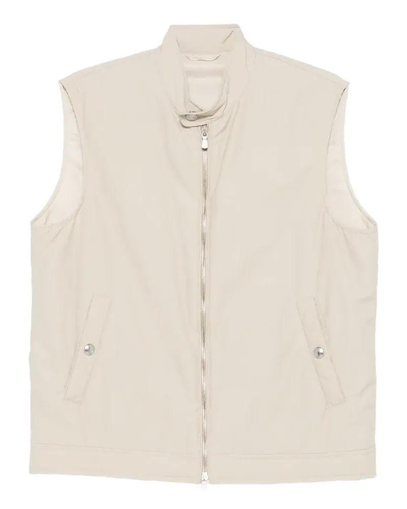 Eleventy side-pocket gilet - Nude Nude