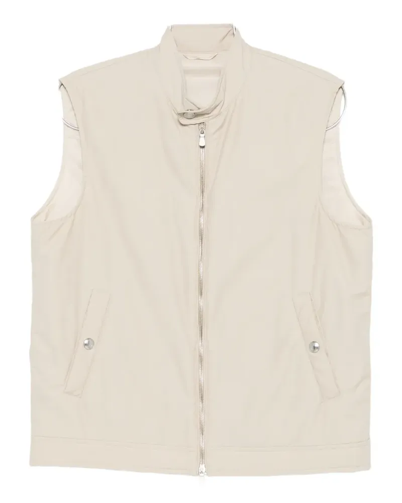 Eleventy side-pocket gilet - Nude Nude