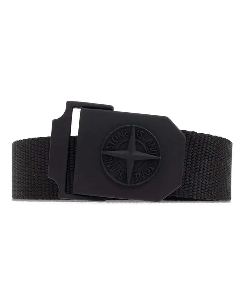Stone Island Gürtel mit Logo-Schnalle - Schwarz Schwarz