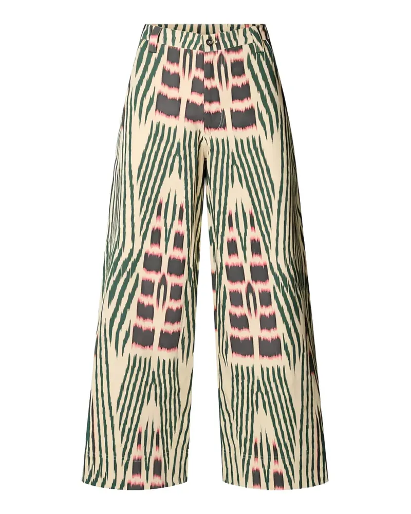 Rabens Saloner Hose mit Print - Nude Nude