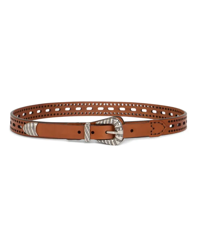 Etro Gürtel mit Lochmuster - Braun Braun